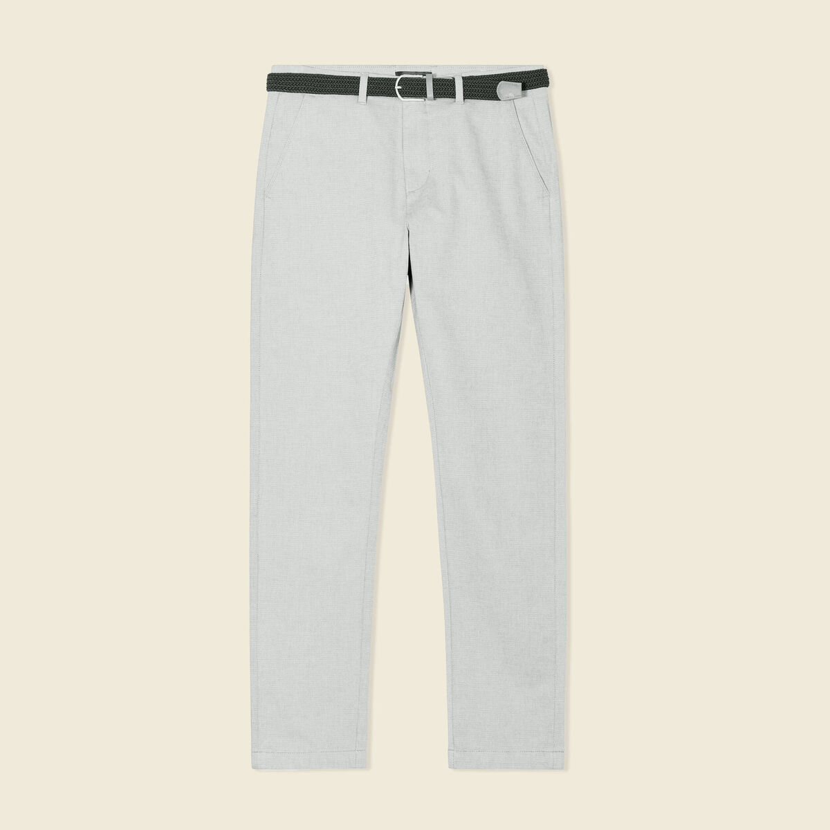 Pantalon chino straight bleu gris homme