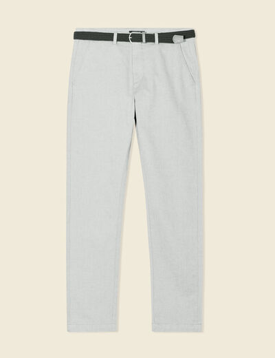 Pantalon chino straight bleu gris homme