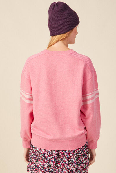 Sweat éco-responsable rose fushia femme