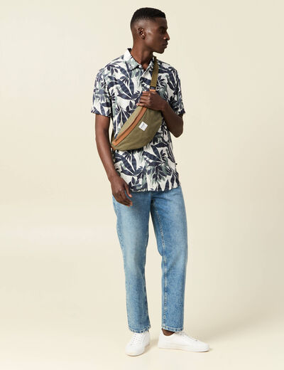 Chemise manches courtes bleu homme