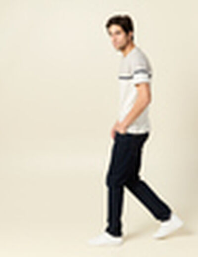 T-shirt manches courtes marron foncé homme