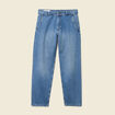 Chino droit longueur 32 en coton denim stone homme