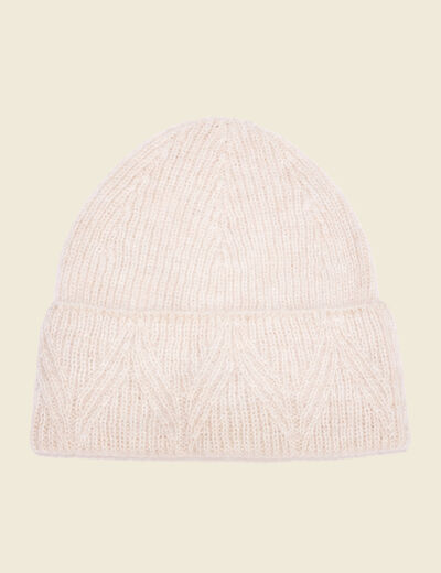 Bonnet fabriqué en France creme femme