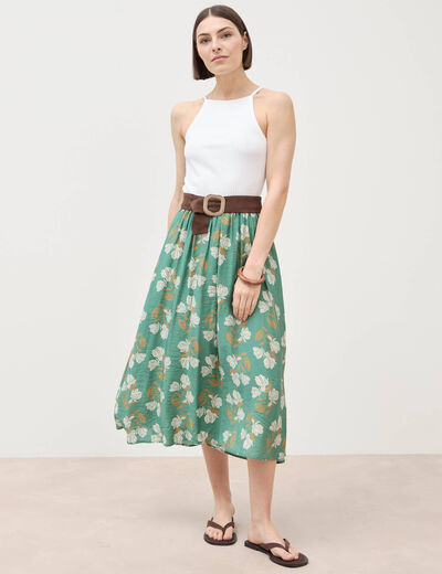 Jupe vert &eacute;meraude femme