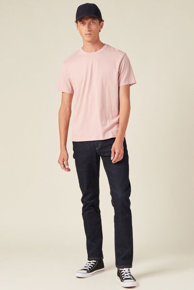 T-shirt éco-responsable rose pastel homme