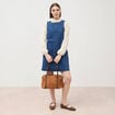 Robe sans manches col rond en jeans denim stone femme