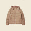 Doudoune capuche amovible marron foncé homme