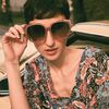 Lunettes de soleil rose clair femme