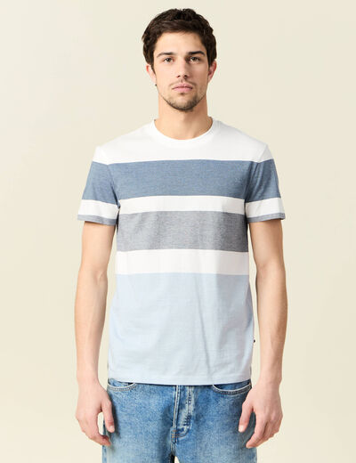T-shirt manches courtes bleu gris homme