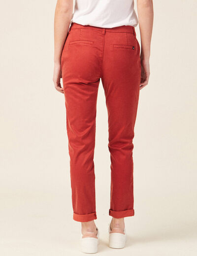 Pantalon chino Instinct orange foncé femme
