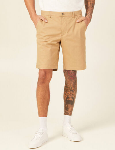 Bermuda droit éco-responsable beige homme