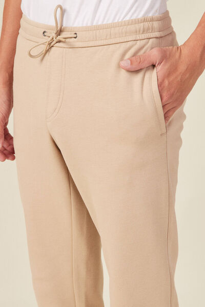 Pantalon jogging beige homme