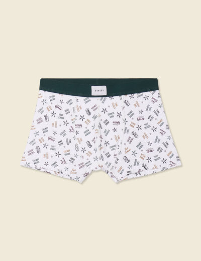 Boxer avec boîte blanc homme