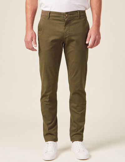 Pantalon slim Instinct chino taupe homme