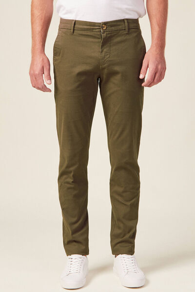 Pantalon slim Instinct chino taupe homme