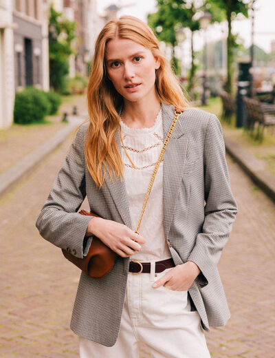 Veste blazer éco-responsable bleu marine femme