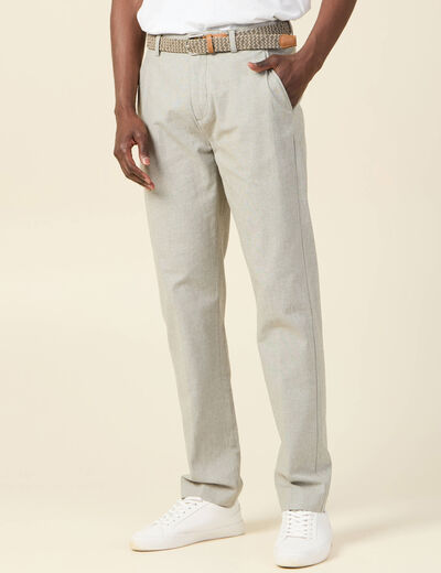 Pantalon éco-responsable vert kaki homme