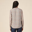 Blouse manches longues bleu turquoise femme