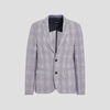 Veste droite boutonnee bleu marine homme