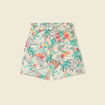 Short droite taille haute blanc femme