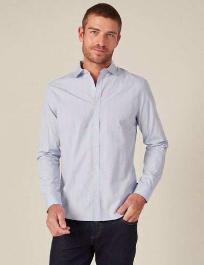 Chemise éco-responsable bleu clair homme