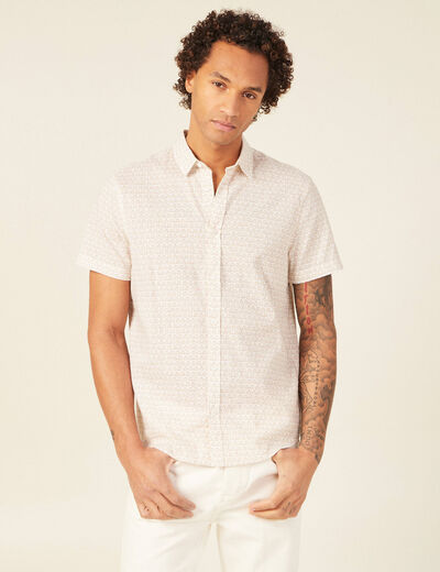 Chemise manches courtes blanc homme