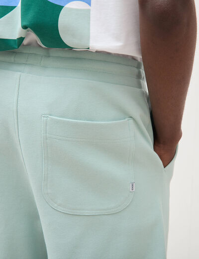 Short jogpant bleu gris homme