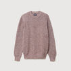 Pull manches longues marron fonc&eacute; homme