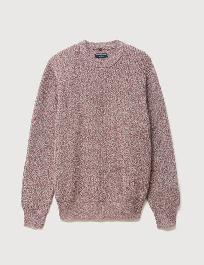 Pull manches longues marron fonc&eacute; homme