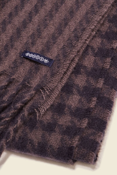 Écharpe à franges gris foncé homme