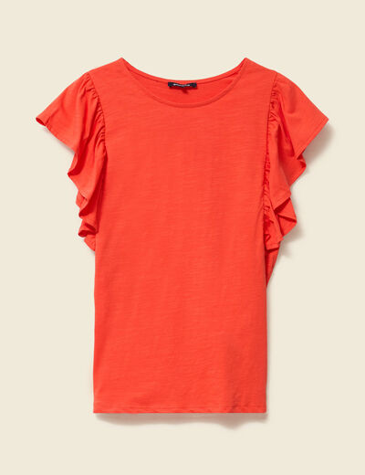 Débardeur sans manches orange foncé femme