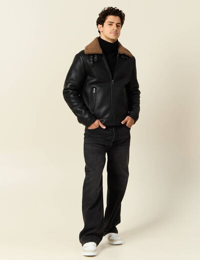 Pull manches longues noir homme
