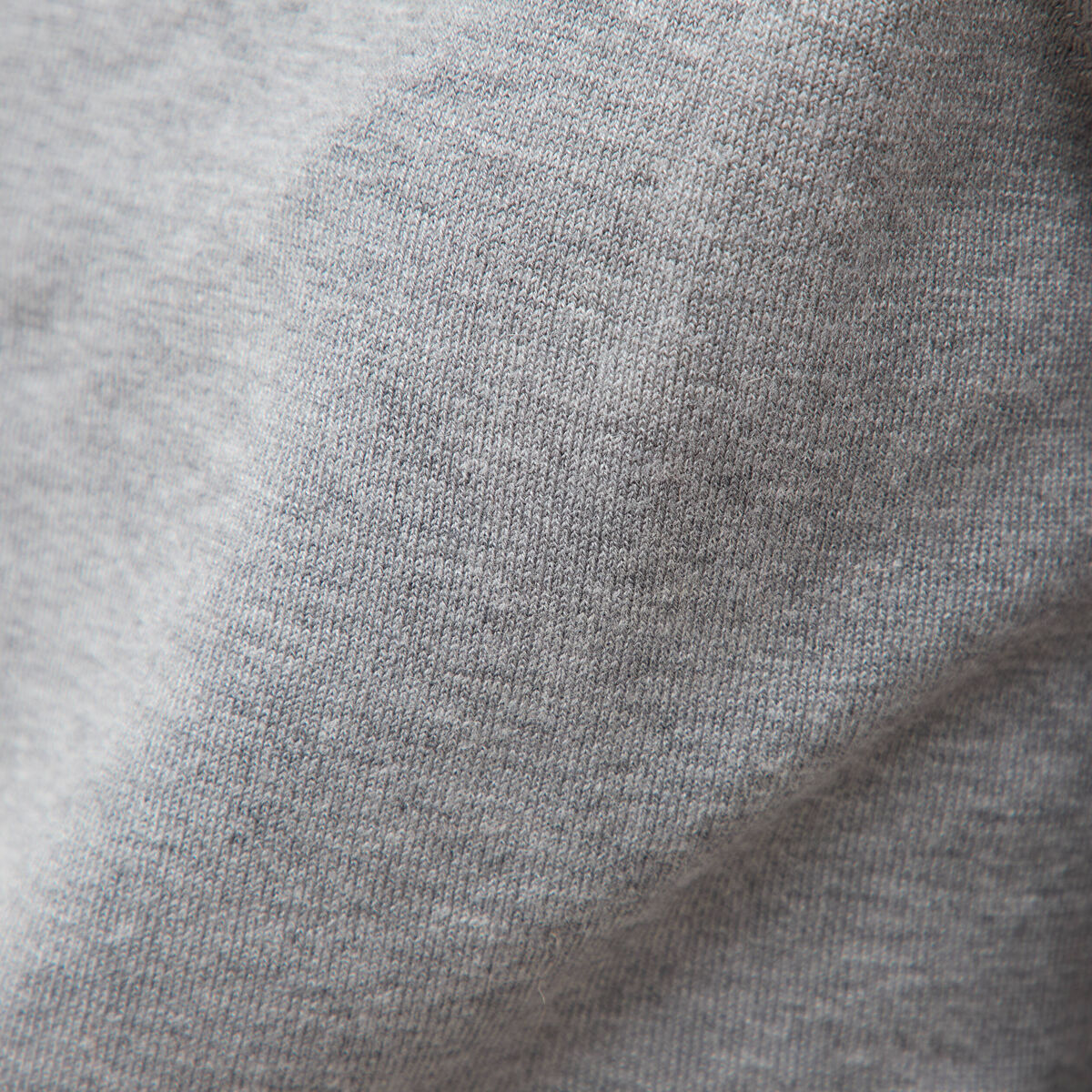 Pull fin col rond manches longues gris clair femme