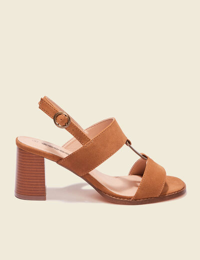Sandales à talons marron femme