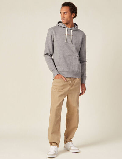 Sweat manches longues gris foncé homme