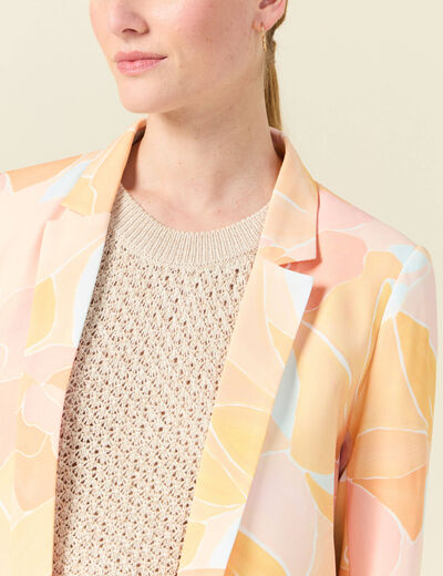 Veste blazer éco-responsable orange clair femme