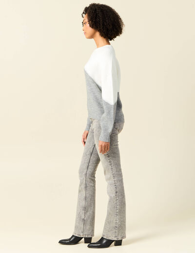 Pull éco-responsable gris clair femme