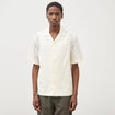 Chemise boyfriend en coton avec broderie ecru homme