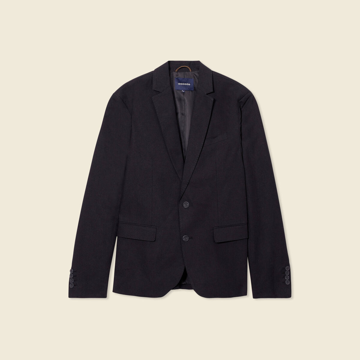 Veste blazer boutonnée noir homme
