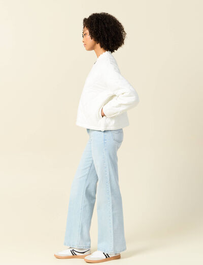 Gilet matelassé ecru femme