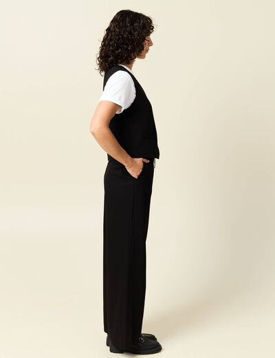Veston sans manches noir femme