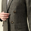 Blazer col tailleur manches longues gris fonc&eacute; femme