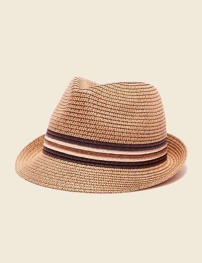 Chapeau tressé sable homme