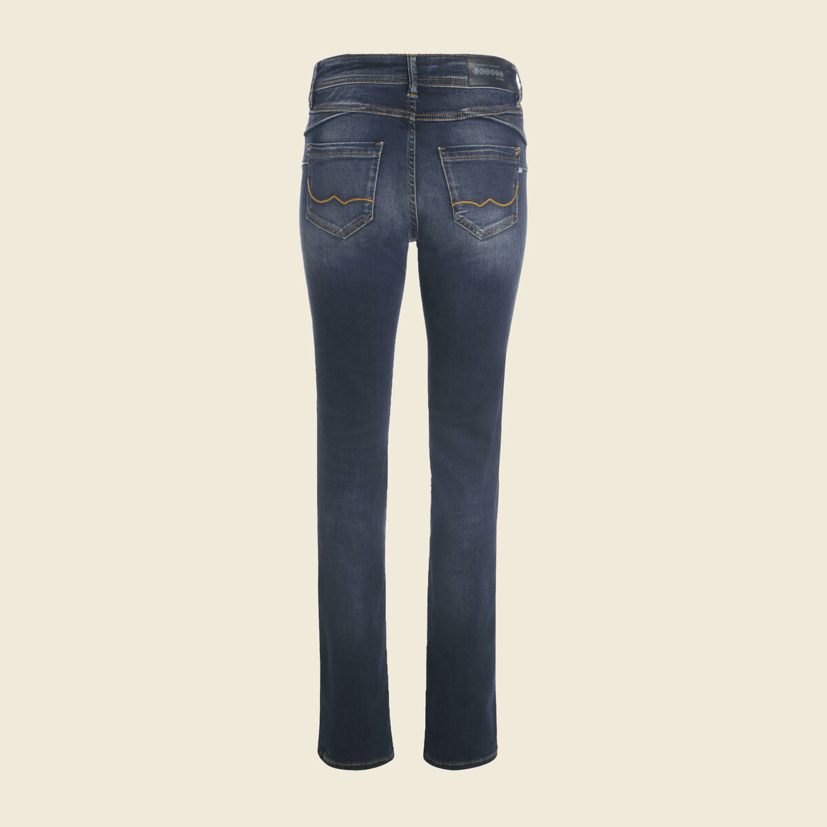 Jeans regular taille haute denim brut femme