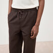 Pantalon coupe straight marron fonc&eacute; homme