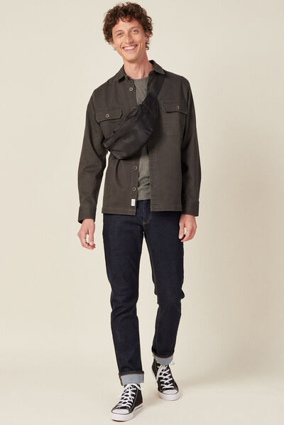 T-shirt éco-responsable vert kaki homme