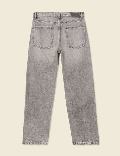 Jeans relax 5 poches denim gris homme