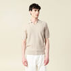 Polo manches courtes beige homme