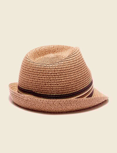 Chapeau tressé sable homme