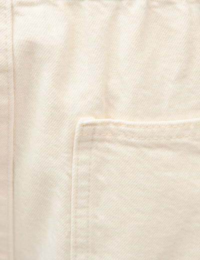 Bermuda en coton ecru homme